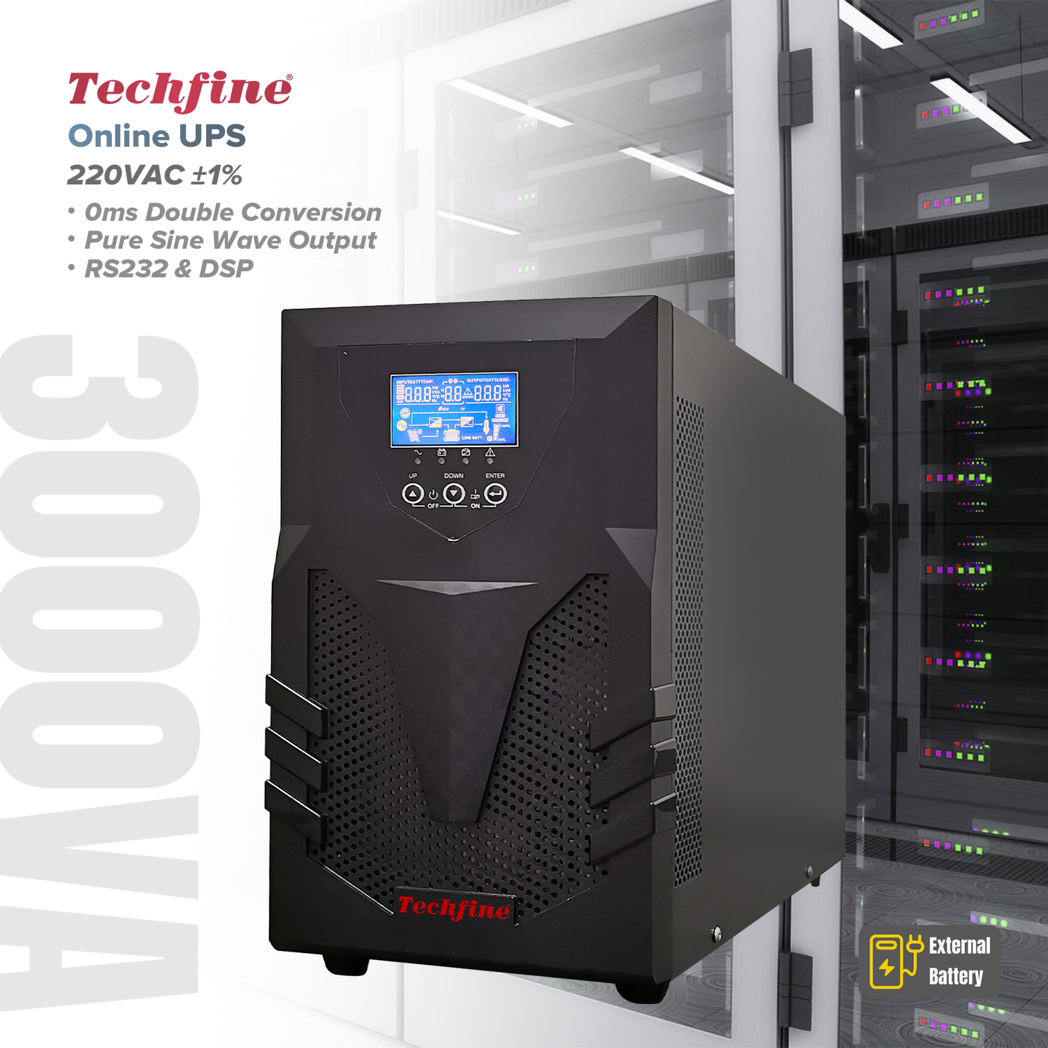 Techfine 3KVA Inverter Online  - Ups Inverter 3Kva avis et prix
